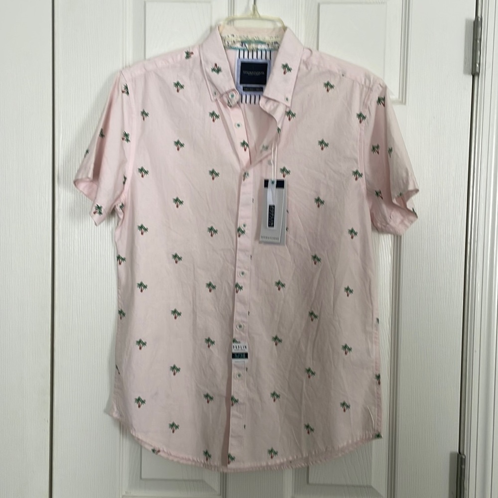 Men’s small palm tree button-down